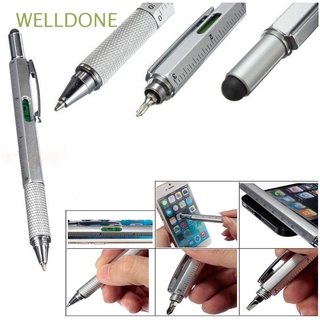 WELLDONE nuevo lápiz capacitivo para teléfono/espíritu nivel 6 en 1/pluma táctil para red/Notebook/destornillador caliente