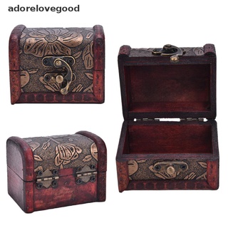 Almx Hot Wooden Vintage Treasure Chest Wood Jewellery Storage Box Case Organiser Ring Glory