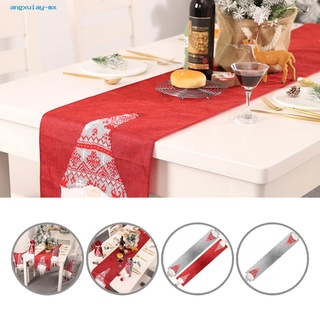 un camino de mesa de vacaciones de tela elegante patrón de navidad camino de mesa de aislamiento térmico decoración de mesa