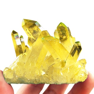 100g Natural Amarillo Claro Cuarzo Racimo Mineral Espécimen Cristal Sanador Decoración JfSmart