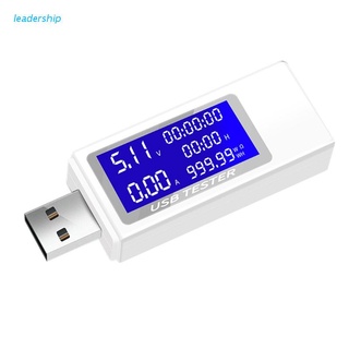 leadership USB Tester Digital Voltmeter Current Voltage Charger Capacity Detector Indicator