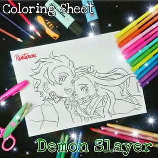 Hoja para colorear Anime Demon Slayer
