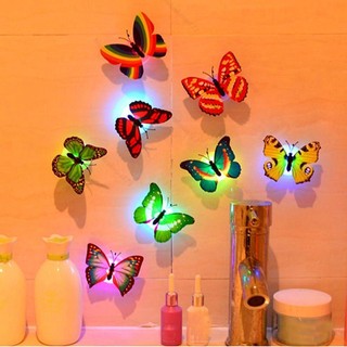 1 Pza Mini Lámpara De Mariposa Led Cambio De Color/Luces Nocturnas/Decoración De Habitación/Hogar/Regalo