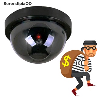 serendipiaod 1pc maniquí falsa vigilancia cctv seguridad domo cámara led luz intermitente modelo caliente