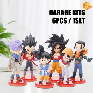 6 pzas/Set Figuras De Anime estatua Dragonball Son Goku Vegeta Modelo juguetes figura De acción colección De juguete Para Adultos niños