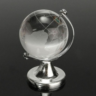 Venta caliente de cristal mapa del mundo transparente bola mesa adornos escritorio decoración O4J8 (6)
