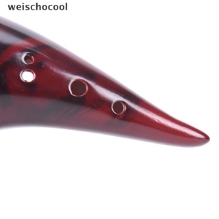 [weischocool] 12 Holes Ceramic Ocarina Flute C Smoked Burn Submarine Style Musical Instrument . (4)