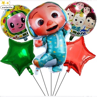 1pcs cocomelon tema fiesta decoración globo combinación de niños fiesta necesidades de cumpleaños animación 18 pulgadas globo de látex estelle2