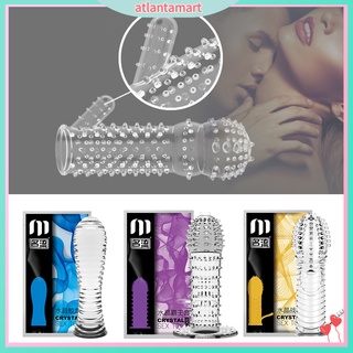 G-spot Male Reusable Spike Penis Extension Sleeve Condom Cock Extender Sex Toy