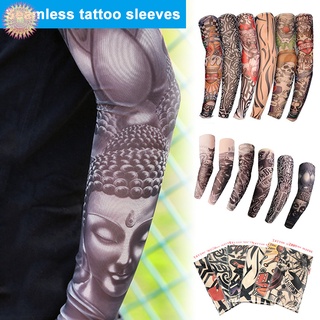 Juego de 6 piezas de arte falso temporal tatuaje brazo protector solar mangas diseños tigre corona corazón cráneo Tribal