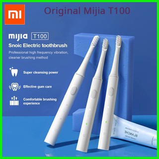 Original nuevo Xiaomi Mijia T100 Mi Smart cepillo de dientes eléctrico Original 2 velocidades Xiaomi Sonic cepillo de dientes blanqueamiento cuidado Oral