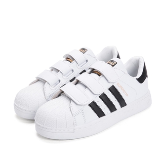 Listo Stock Adidas Superstar niños zapatillas de deporte suave bebé zapatos de bebé zapatos de niños tamaño 26-35 (7)