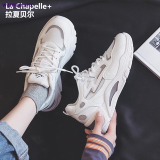 la chapelle verano daddy zapatos de las mujeres 2021 nuevo salvaje transpirable zapatos deportivos estudiante deportes ligero blanco zapatos