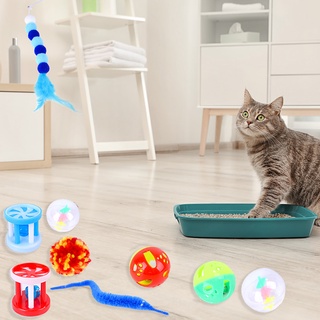 club 15 piezas divertido juego de juguetes para gatos tienda túnel campana palo combinable interactivo mascota