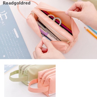 roadgoldred estuches de lápices de gran capacidad bolsas de tela creativa caja de bolígrafos bolsa de la escuela wdfg