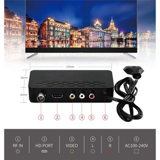 Receptor De Sintonizador DVB-T2 HD 1080P Decodificador Satelital TV C T2 USB Para Monitor Adaptador deveyou (3)