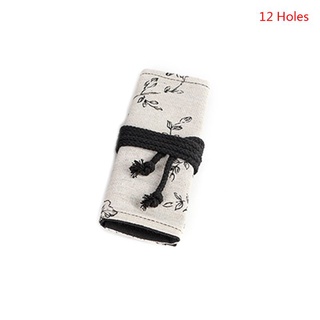Hea Peony 12/24/36/48/72 agujeros rollo de lona lápiz cortina estuche de maquillaje soporte de envoltura bolsa de almacenamiento (7)
