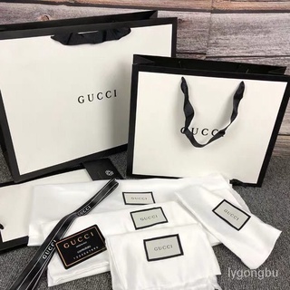 Gucci Cool Qi Bolsa De Papel Blanco Perfume Lápiz Labial Embalaje La Compra Bufanda (2)