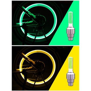 2pcs Bicycle Hot Wheel Colorful Wheel Gas Nozzle Light Glow Rod Valve Light