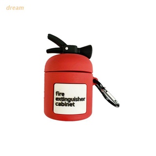 dream fire extinguisher funda protectora de silicona cubierta protectora con mosquetón para airpods 1/2 kit de auriculares inalámbricos