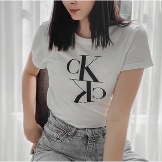 Calvin Klein Jeans Logo Camiseta Con Blanco Y Negro (1)