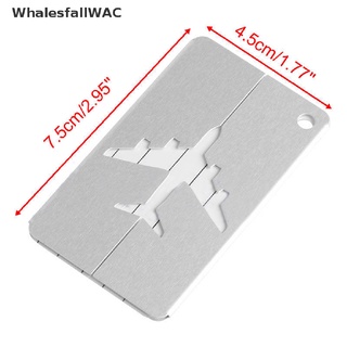 [WhalesfallWAC] Etiqueta De Equipaje De Aleación De Aluminio De Viaje Avión Nombre Dirección Venta Caliente