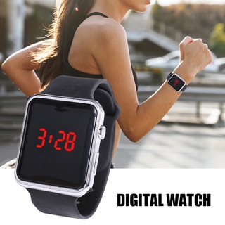 reloj digital electrónico de 25,5 cm de longitud de la correa led grande pantalla cuadrada pantalla de moda reloj deportivo para hombres mujeres