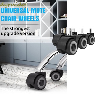 Dyruidoj silla de 2 pulgadas rueda silencio muebles ruedas rueda rueda rodamiento 130 lbs proteger piso silla de oficina ruedas segura reemplazo silla de goma accesorio