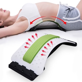 mxgys masajeador de espalda camilla equipo masajeador mágico apoyo estiramiento fitness relajación columna vertebral alivio lumbar espalda camilla