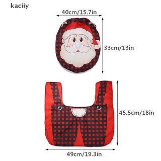 kaciiy - juego de 2 alfombrillas para asiento de inodoro, diseño de navidad, decoración de navidad (9)