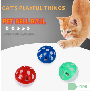 juguete de gato para mascotas con campana bola chase masticando pelota interactiva molar juguete YIMI