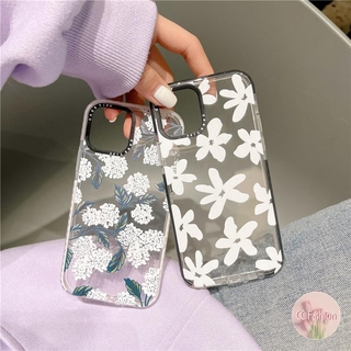 Simple Floral iPhone Case For iPhone 11 12 Pro Max X Xs Max XR 8 7 SE Soft Cover iPhone Casing Clear TPU Casetify (2)
