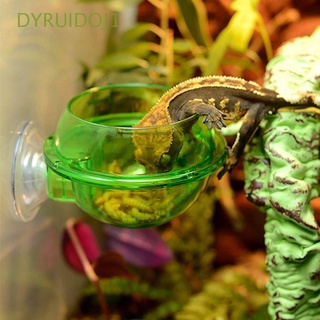DYRUIDOJ1 Anti-escape taza alimentador de plástico lagarto tazón recipiente de alimentación Reptiles agua para mascotas forraje verde alimentos mascotas suministros