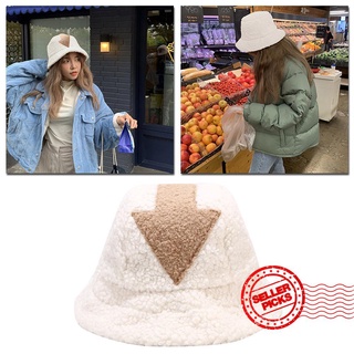 Fashion Hip Hop White Lamb Wool Fishing Caps Faux Fur Hats Women Bucket Winter E7B0