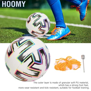 Hoomy - pelota de fútbol de cuero PU, talla estándar, 5, cuero sintético, deportes, liga de fútbol (5)