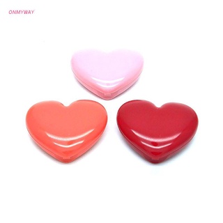 onmyway love forma de corazón vacío sombra de ojos caso rouge lápiz labial caja de pigmentos paleta rellenable base dispensador de maquillaje con espejo de paleta de aluminio