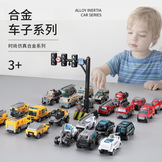 Espalda de los niños de aleación coche de juguete Boutique vehículos de ingeniería de aleación