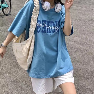 Camiseta de manga corta para mujer, camiseta holgada de media manga estilo Harajuku