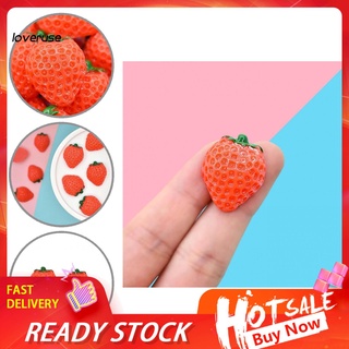 LO Red Mini Strawberry Model Red Miniature Strawberry Accessories Play Toy for Decor