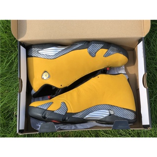 Air Jordan 14 Retro «reverso Ferrari» universidad de oro BQ3685-706 deportes zapatos de baloncesto (4)