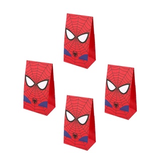 12pcs Spiderman Bolsa De Regalo Caramelo Botín Dibujos Animados Fiesta Temática Festival Evento Decoración De Cumpleaños Suministros (3)