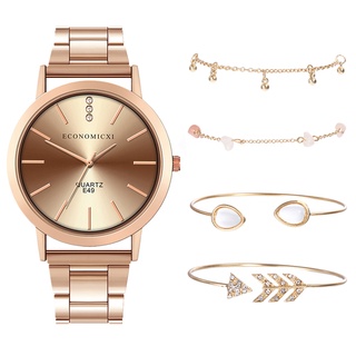 [-FENGSIR-] ECONOMICXI Popular Quartz Watch Luxury Bracelet Gemstone Bells Bracele Watch