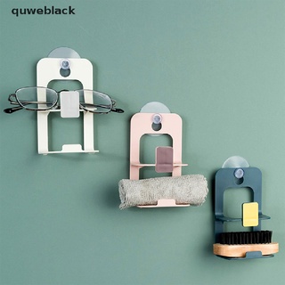 quweblack - ventosa de doble capa para fregadero, esponja de pared, soporte de secado mx