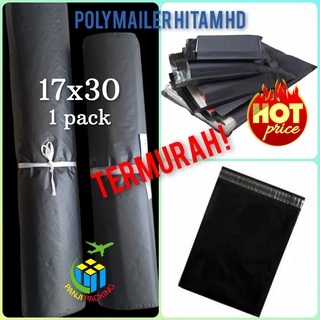 Negro POLYMAILER plástico 17x30 HD/POLIMAILER AMPLOP embalaje OLSHOP
