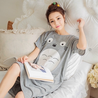 Camisón de dibujos animados Totoro pijamas niñas ropa de dormir vestido de verano ropa de hogar ropa de manga corta más el tamaño