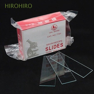 hirohiro suministros educativos de vidrio deslizamientos para niños estudiante microscopio óptico microscopio diapositivas en blanco transparente diapositivas para espécimen reutilizable microscopio biológico suministros escolares cubierta de vidrio