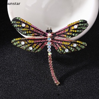 [Sunstar] Broches de libélula Vintage de cristal para dama, diseño de animales (4)