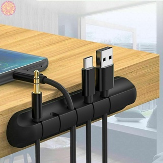 Cable Organizer Silicone USB Cable Winder Desktop Tidy Management Clips Desktop Cables Organizer (4)
