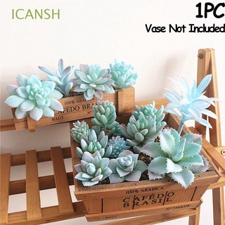 ICANSH 1 PC DIY Lifelike planta Bonsai Decoracion de jardin Plantas artificiales De plástico Arreglo de flores Cactus Azul Simulacion flor