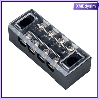 [XMEDYSLM] 5 Pack 4 Positions Screw Barrier Terminal Block 600V 15A with Pre-insulated Terminal Barrier Strips 450V 32A for Camper (1)